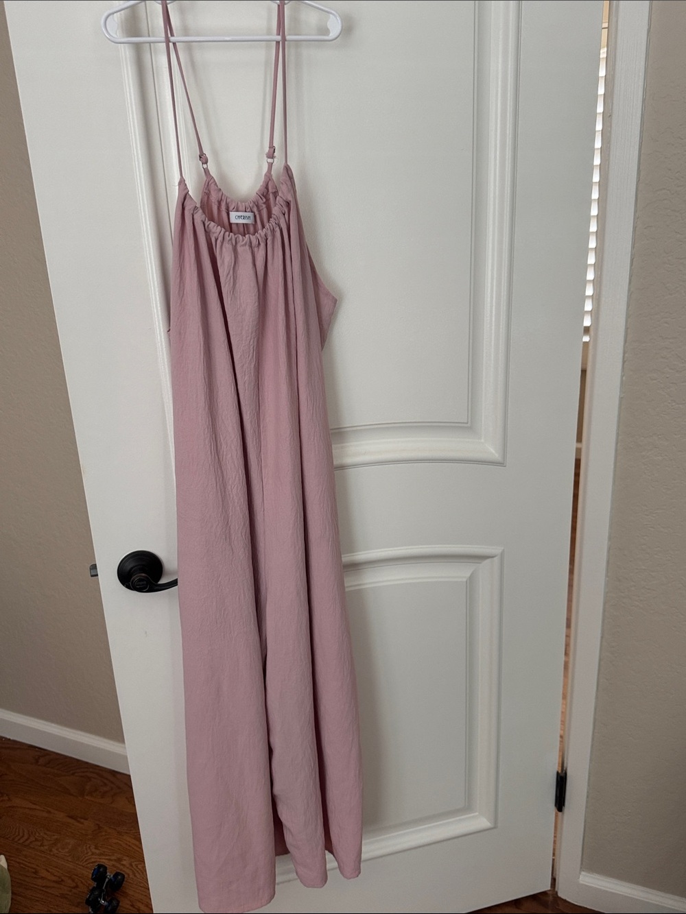 Mauve Pink Spaghetti Strap romper beach